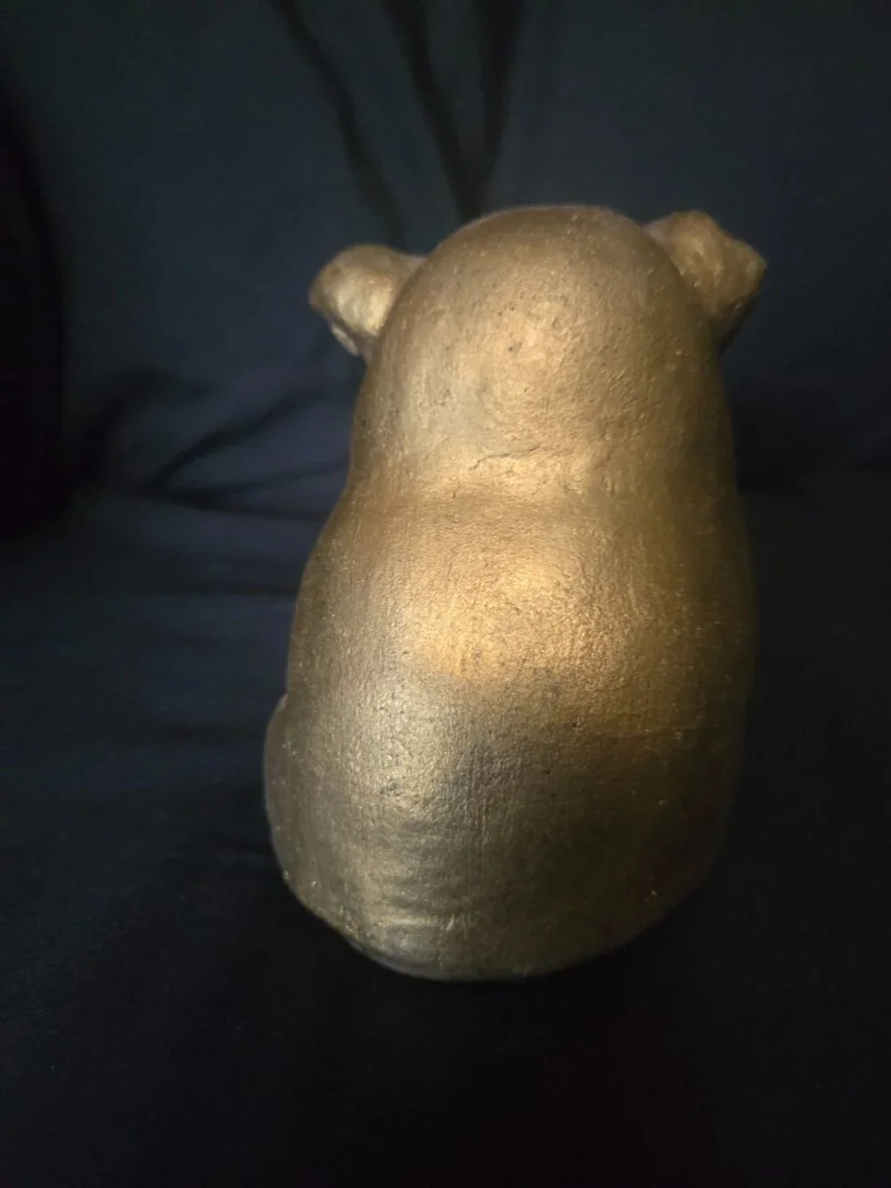 Heavy Gold Pig Figurine | Gold Decorative Pig Statue | Shelf & Tabletop Home Dec